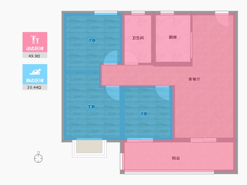 江苏省-南京市-中国铁建·栖云府-71.20-户型库-动静分区