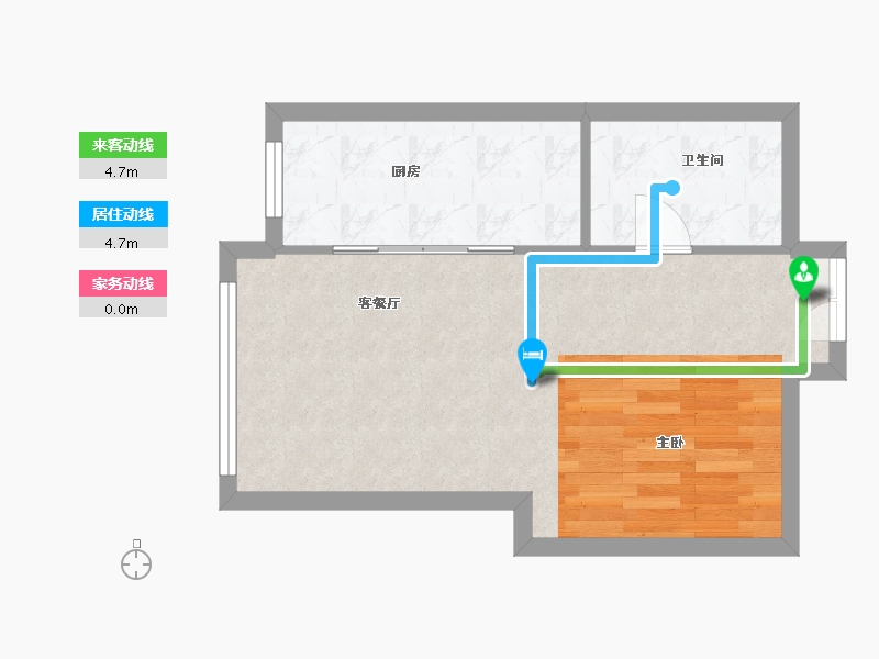 北京-北京市-北科建水岸雁栖·观澜墅-42.21-户型库-动静线