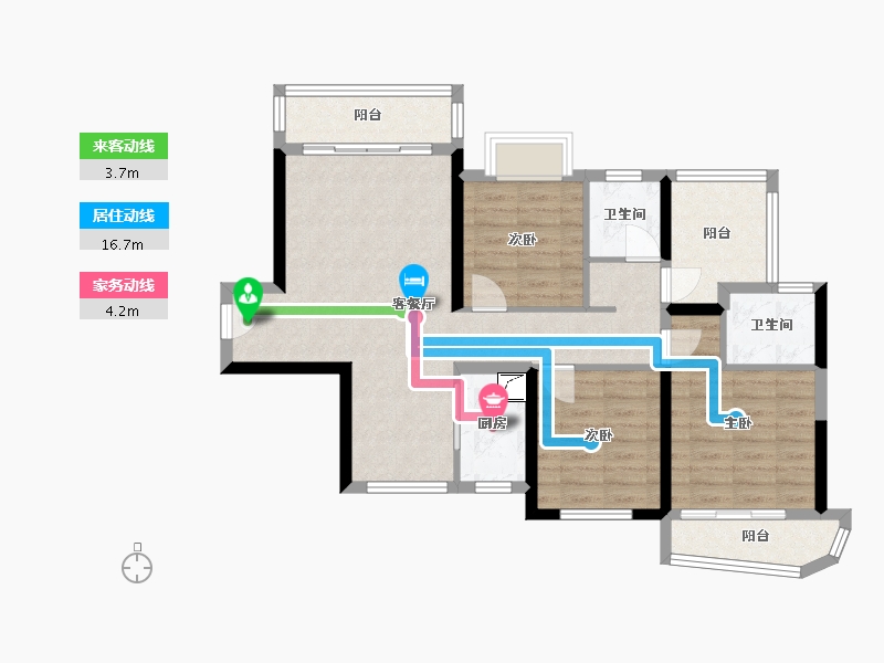 广西壮族自治区-北海市-大都金沙湾-89.00-户型库-动静线