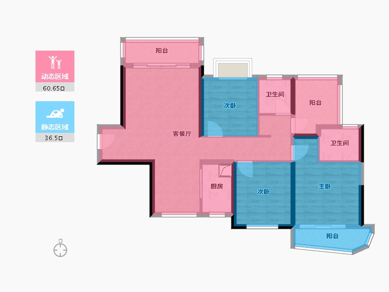 广西壮族自治区-北海市-大都金沙湾-89.00-户型库-动静分区