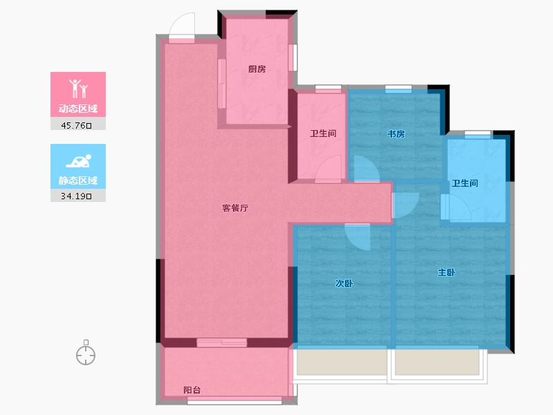 江苏省-南京市-新生圩宝龙广场-71.20-户型库-动静分区