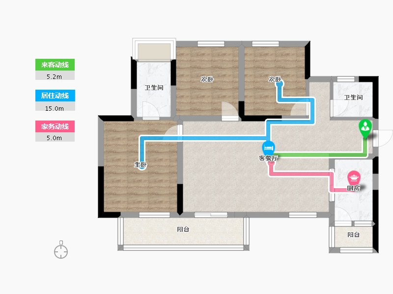 四川省-泸州市-天誉锦樾-89.00-户型库-动静线