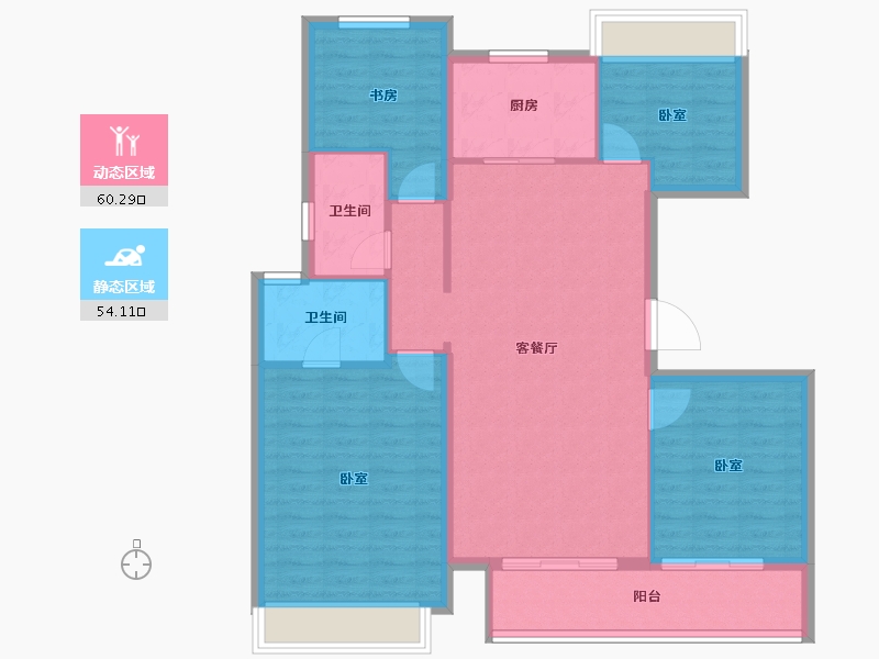 江苏省-南京市-宋都柏悦府-104.01-户型库-动静分区