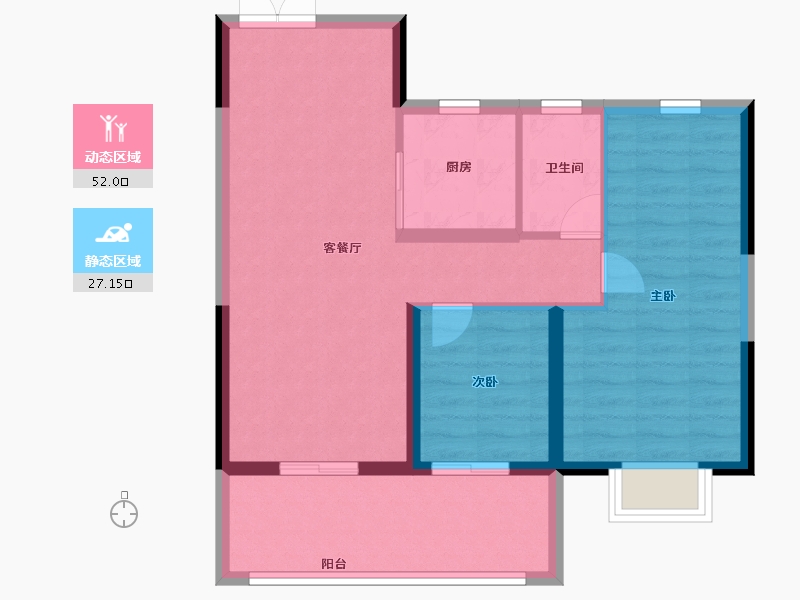 江苏省-南京市-金浦御龙湾-71.20-户型库-动静分区