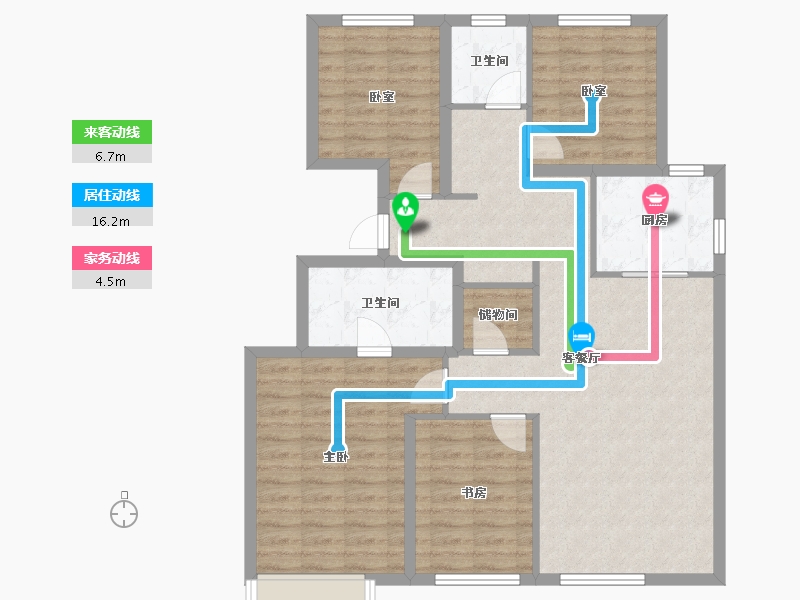 北京-北京市-中建宸庐云起-104.20-户型库-动静线