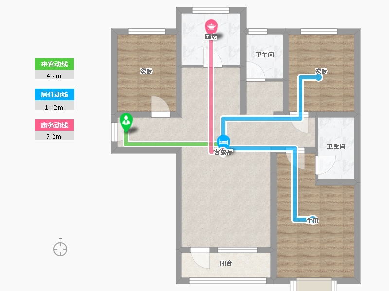 河北省-石家庄市-紫晶悦城-90.00-户型库-动静线