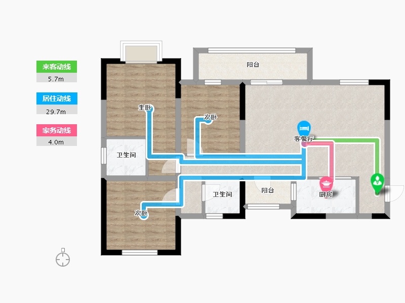 四川省-泸州市-天誉锦樾-89.00-户型库-动静线