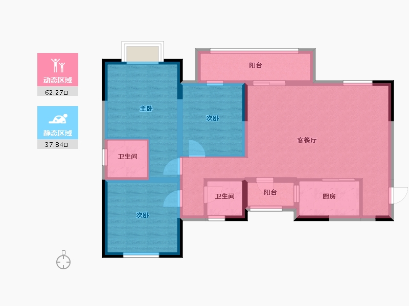 四川省-泸州市-天誉锦樾-89.00-户型库-动静分区