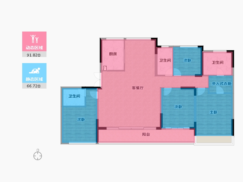 浙江省-嘉兴市-万城万杭府-144.01-户型库-动静分区