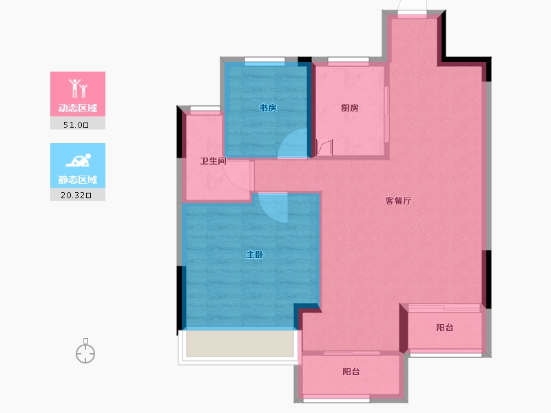 浙江省-嘉兴市-科大钱塘玉园-64.00-户型库-动静分区