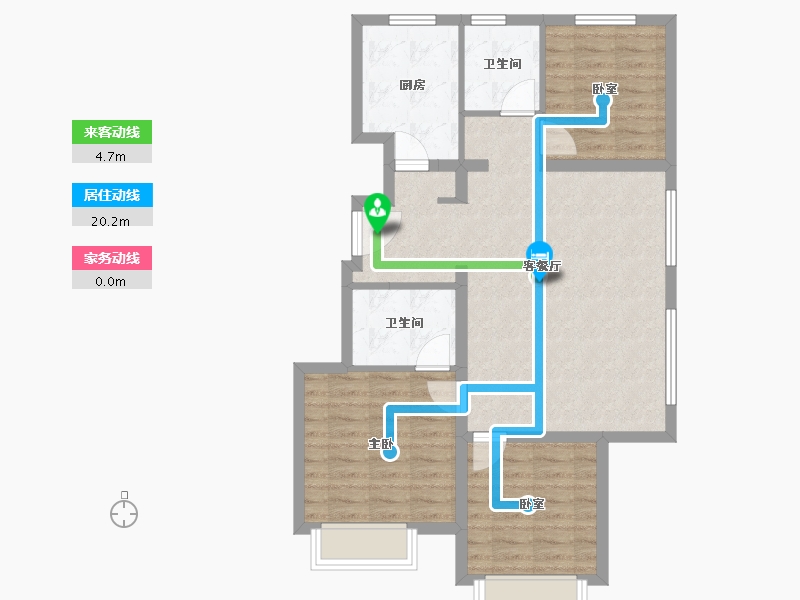 河北省-保定市-华远·海蓝城-83.07-户型库-动静线