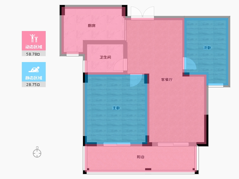 浙江省-嘉兴市-龙源豪庭-78.00-户型库-动静分区