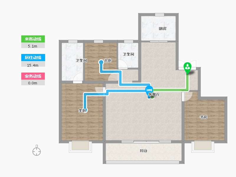 江苏省-南京市-河西金茂府-124.00-户型库-动静线