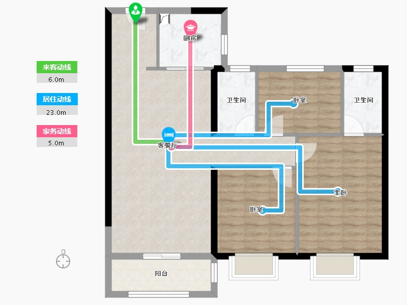 浙江省-温州市-文成县碧桂园文澜豪庭-90.00-户型库-动静线