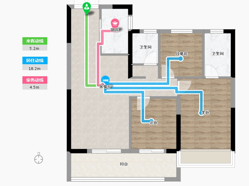 浙江省-嘉兴市-秀悦澜庭-78.01-户型库-动静线