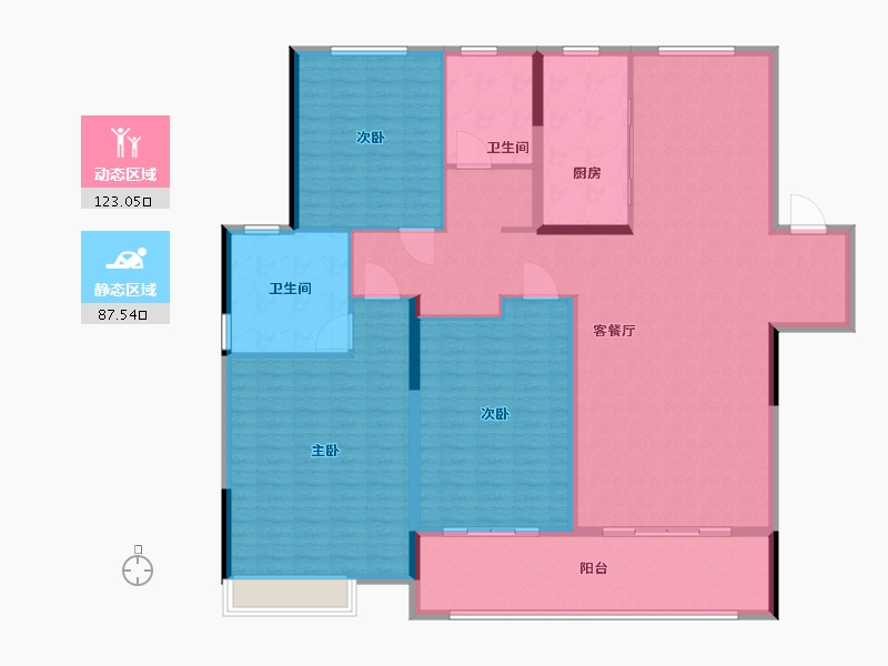 浙江省-金华市-金地大境花园-195.00-户型库-动静分区