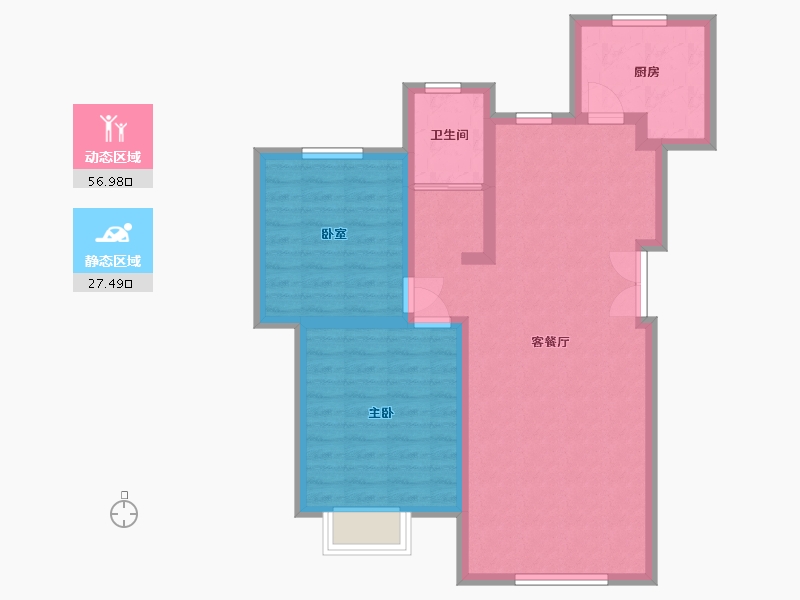 新疆维吾尔自治区-塔城地区-中天未来城-85.00-户型库-动静分区