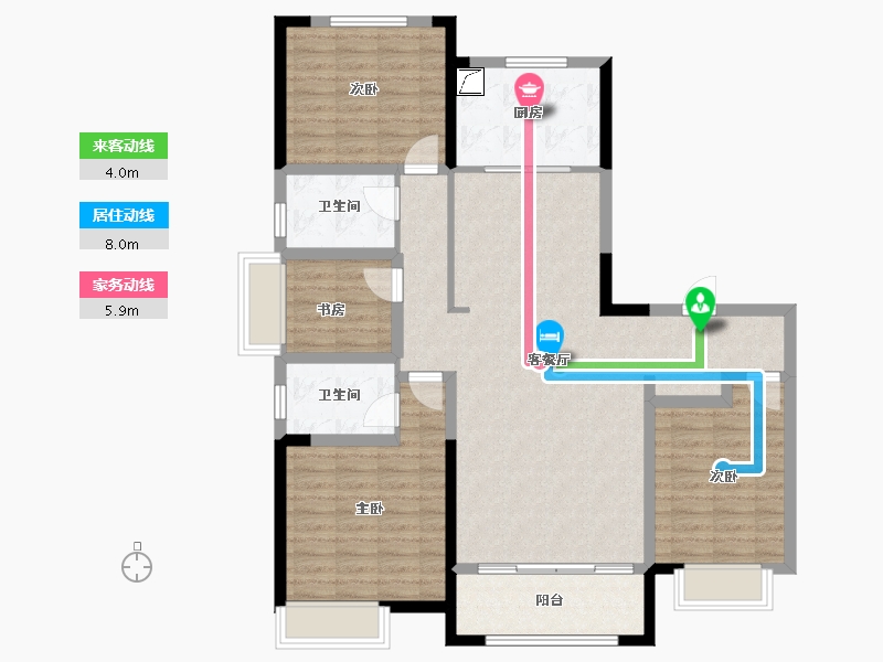 山东省-济南市-鑫苑御泉湾-114.41-户型库-动静线