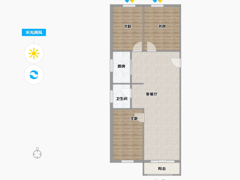 河北省-保定市-汇元·玖號院-93.24-户型库-采光通风