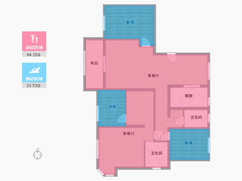 上海-上海市-绿地东上海-120.00-户型库-动静分区