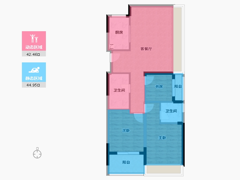 浙江省-嘉兴市-万城万杭府-78.00-户型库-动静分区