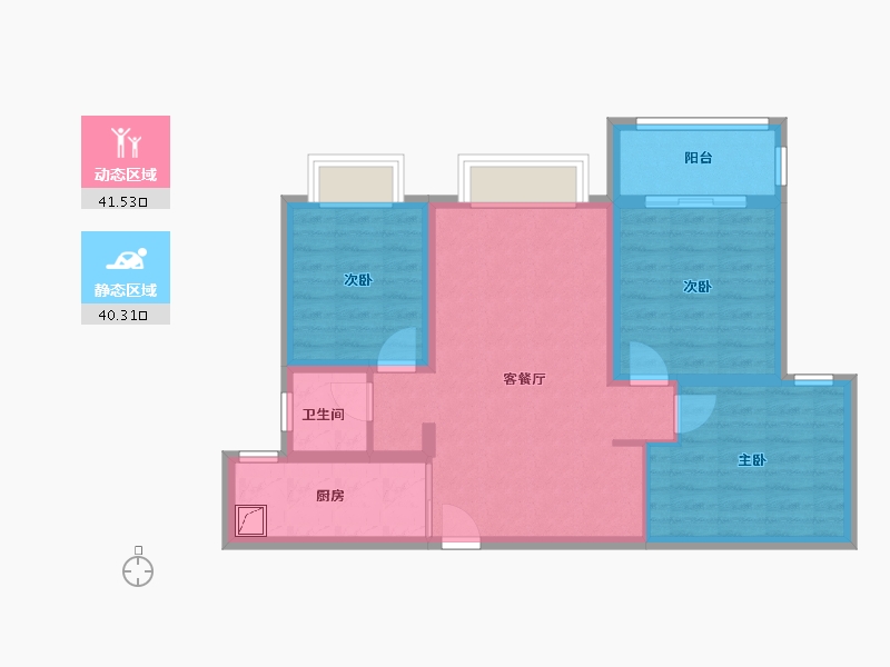 山西省-运城市-凤凰湾-72.29-户型库-动静分区