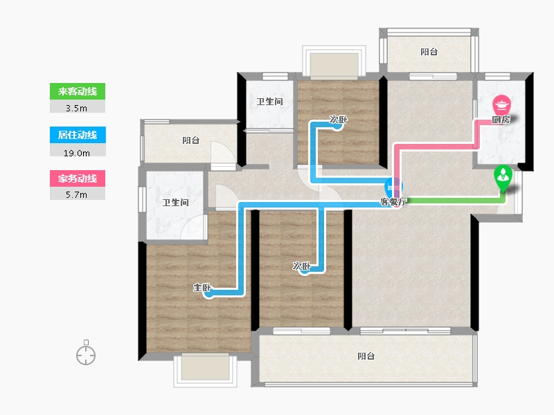 云南省-昆明市-富康城紫悦台-93.00-户型库-动静线