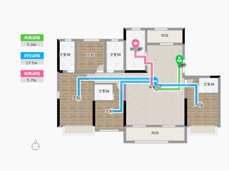 江苏省-南京市-宝能滨江府-154.40-户型库-动静线