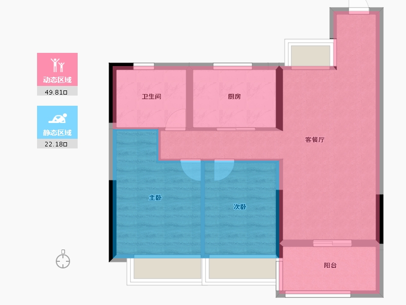 江苏省-南京市-新生圩宝龙广场-64.00-户型库-动静分区