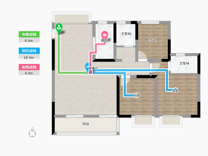 江苏省-南京市-宝能滨江府-97.60-户型库-动静线