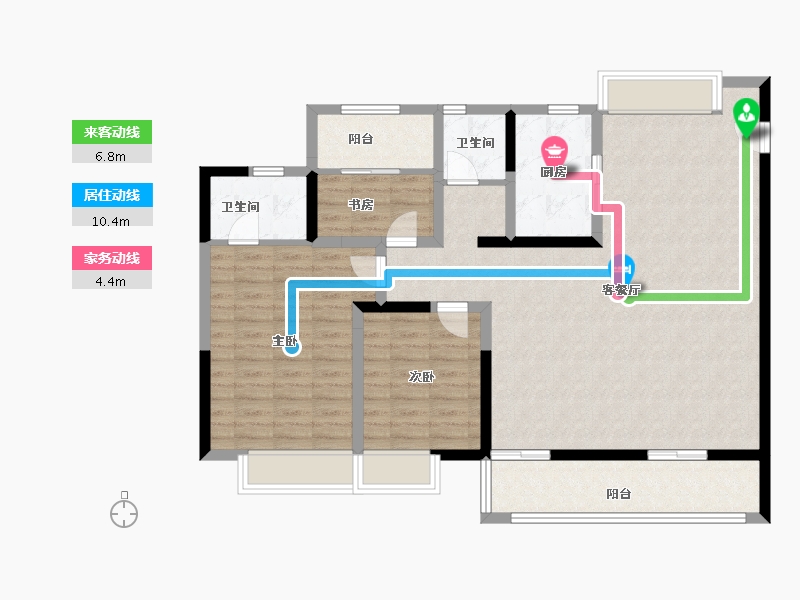 江苏省-南京市-宝能滨江府-112.00-户型库-动静线