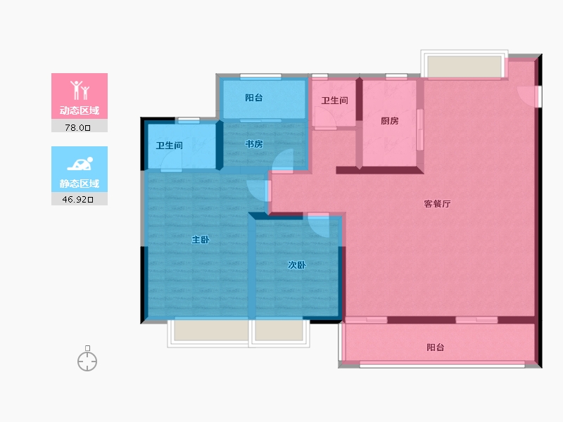 江苏省-南京市-宝能滨江府-112.00-户型库-动静分区