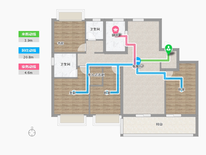 江苏省-南京市-鱼嘴润府-112.00-户型库-动静线