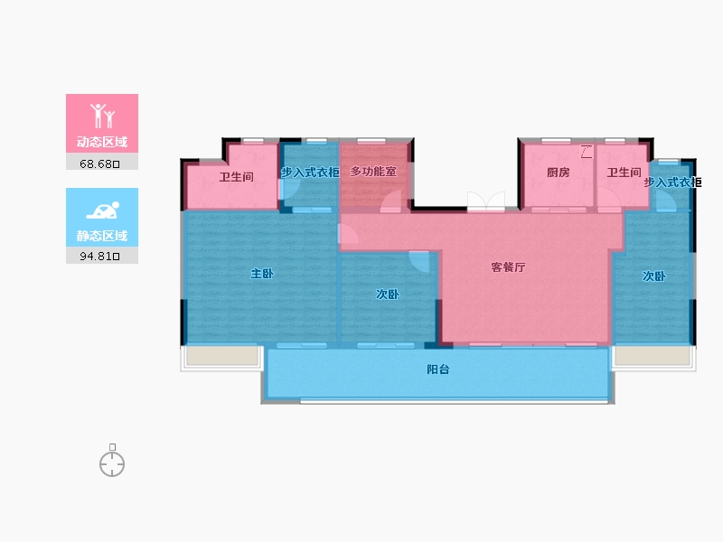 山东省-济南市-莱芜碧桂园天玺-149.61-户型库-动静分区