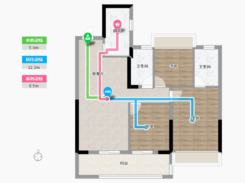 江苏省-南京市-新城云樾观山-84.01-户型库-动静线