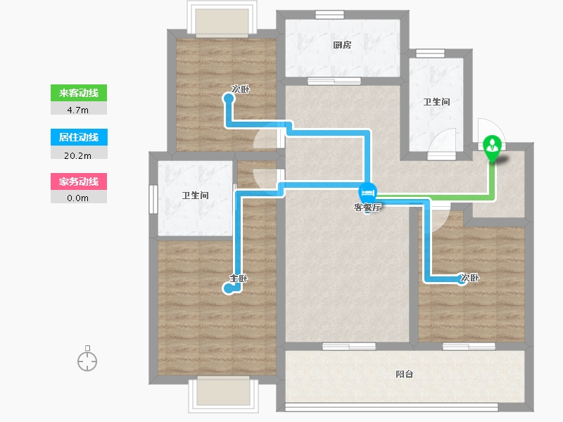 江苏省-南京市-鱼嘴润府-96.10-户型库-动静线