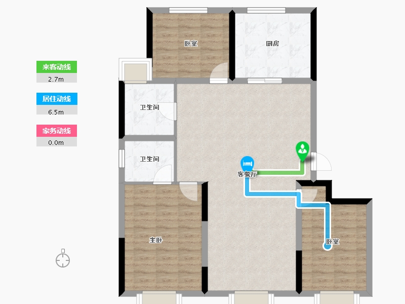 吉林省-长春市-中海锦城-98.59-户型库-动静线