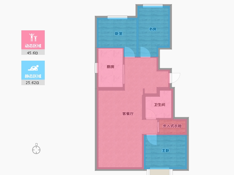 北京-北京市-新城熙红印-71.00-户型库-动静分区