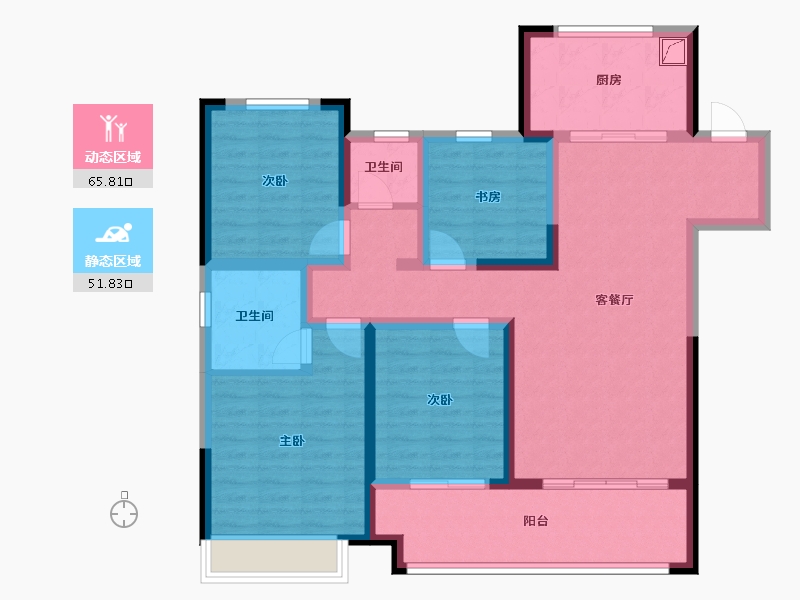 湖北省-随州市-吾悦华府-104.00-户型库-动静分区