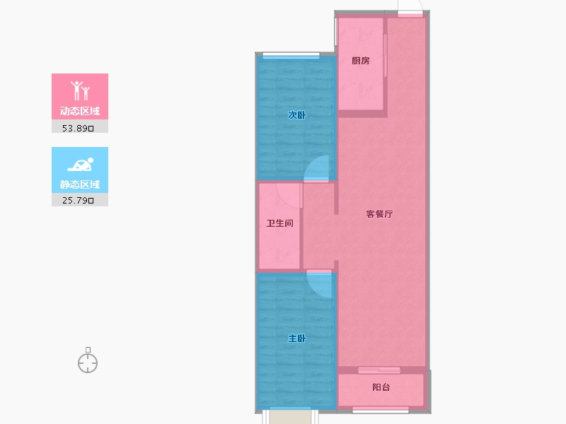 河北省-保定市-汇元·玖號院-73.36-户型库-动静分区