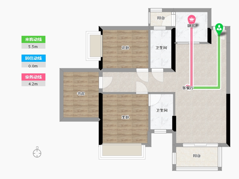 广西壮族自治区-南宁市-大都华园-89.00-户型库-动静线