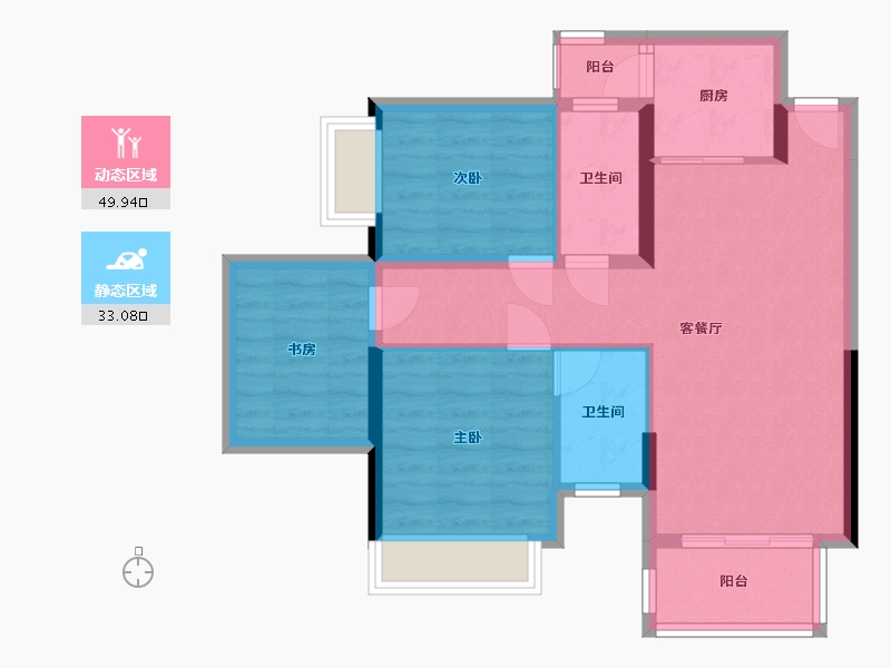 广西壮族自治区-南宁市-大都华园-89.00-户型库-动静分区