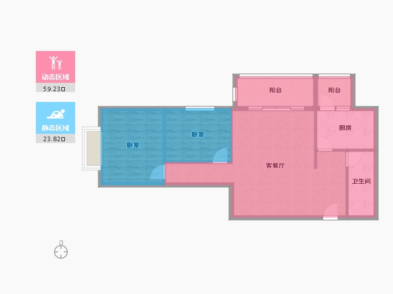 北京-北京市-北京书院-75.17-户型库-动静分区