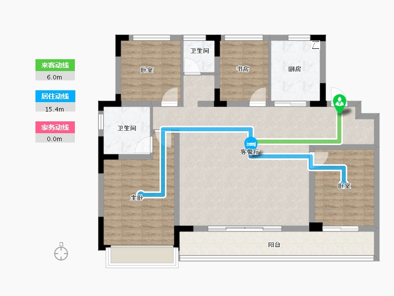 浙江省-杭州市-溪悦云和园-112.00-户型库-动静线