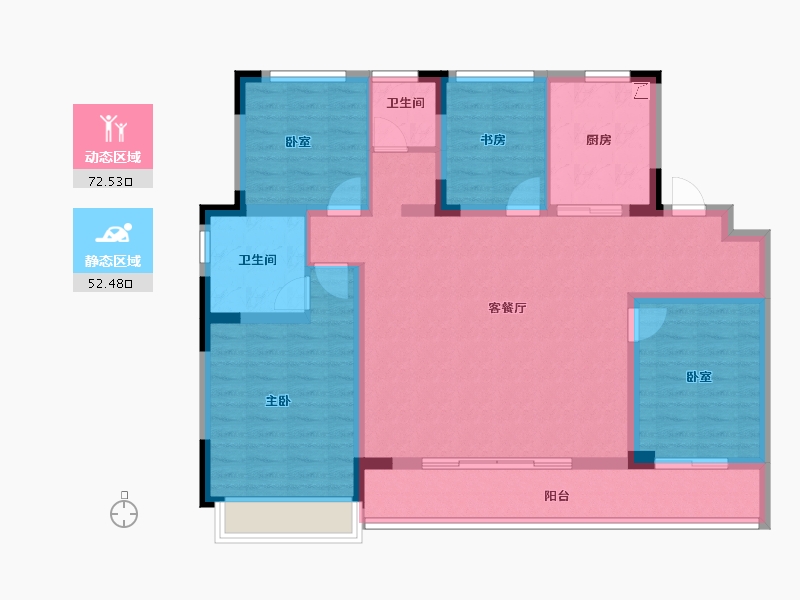 浙江省-杭州市-溪悦云和园-112.00-户型库-动静分区