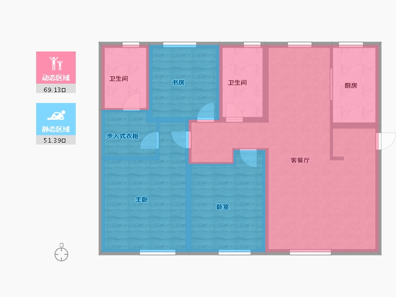 天津-天津市-天保·观塘壹品-108.00-户型库-动静分区