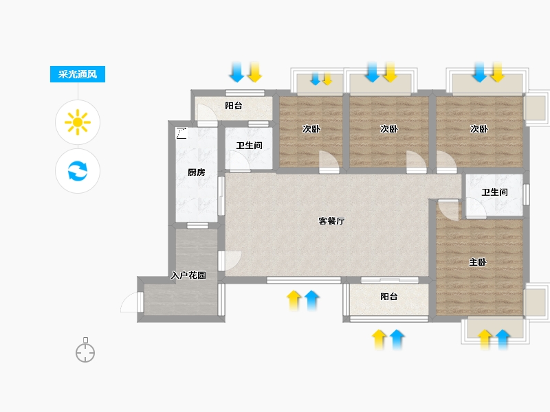 四川省-成都市-金壕雅庭-110.00-户型库-采光通风