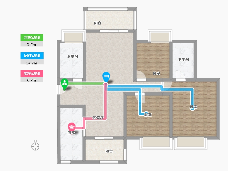 广东省-广州市-时代云来-74.69-户型库-动静线