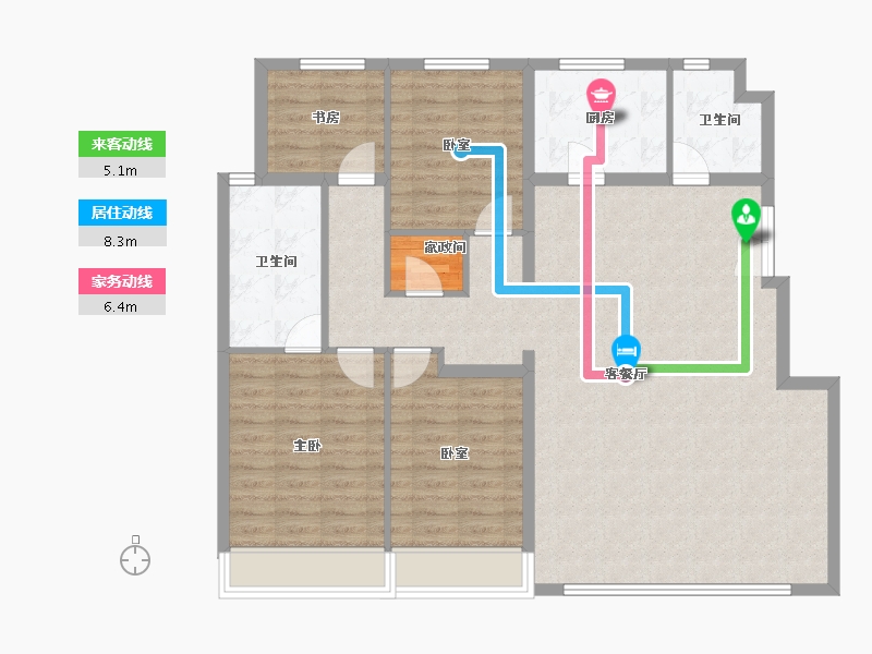 北京-北京市-青云上府-117.64-户型库-动静线