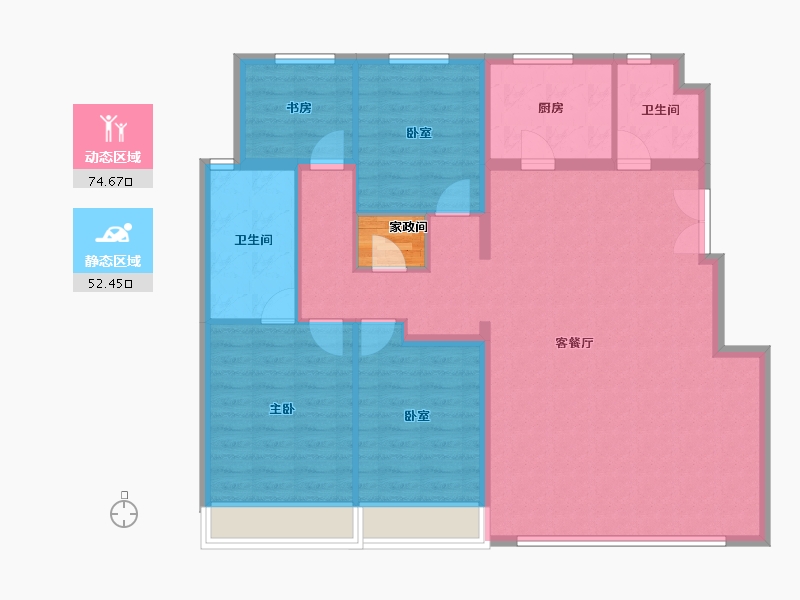 北京-北京市-青云上府-117.64-户型库-动静分区